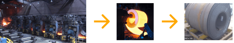 압연 공정 이후 스케일 형성된 모습